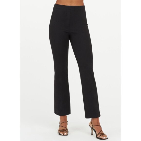Spanx Polished Kick Flare Classic Black Ponte High-Rise Waist Trousers Slacks 2X - Picture 2 of 13